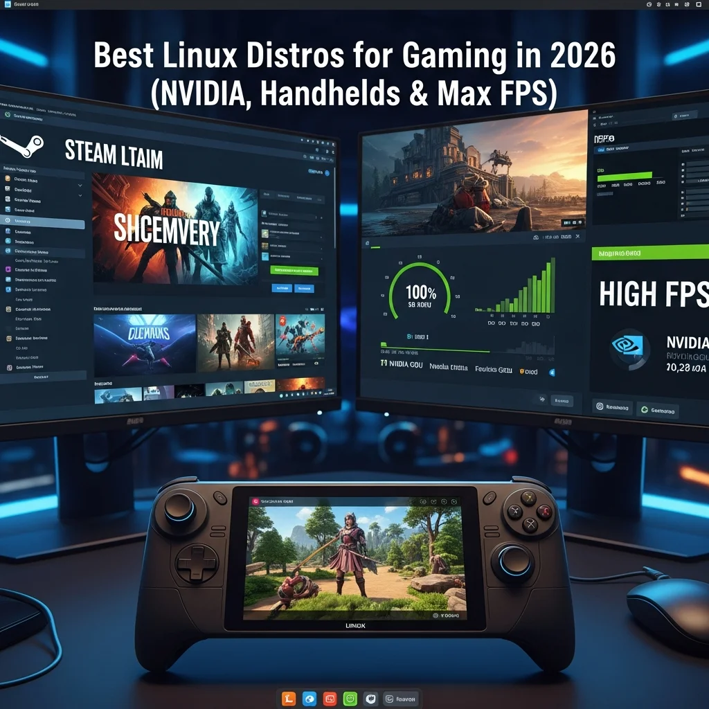 Best Linux Distros for Gaming in 2026 (Steam, NVIDIA, Handhelds & Max FPS)