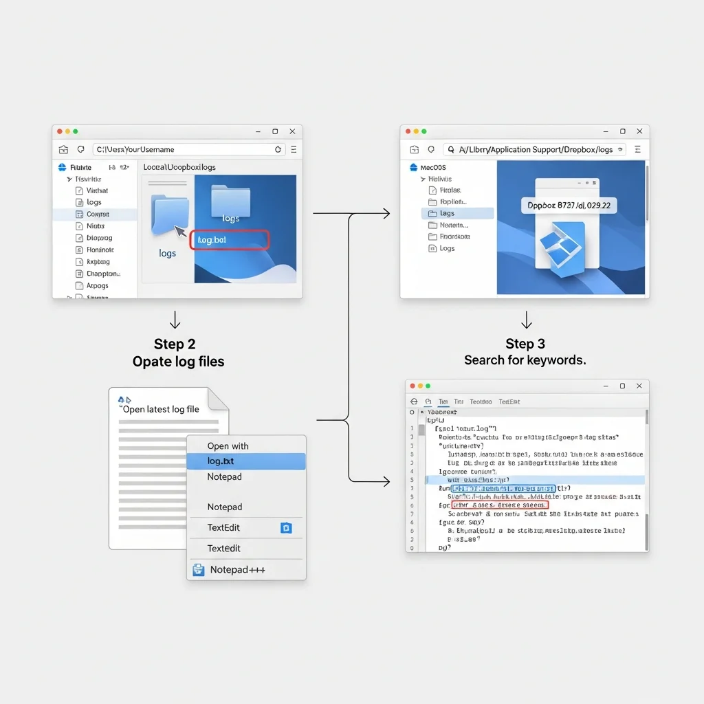 How to Read Dropbox Logs for Clues