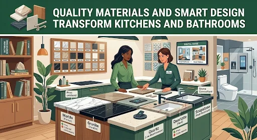 Quality Materials and Smart Design Transform Kitchens and Bathrooms